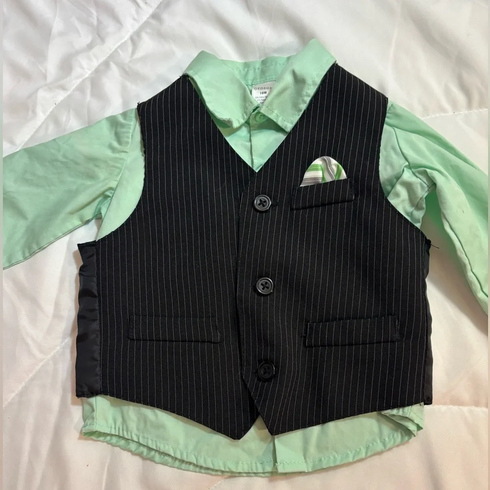 George Boys Special Occasion Dress Outfit 4-Piece Set, Toddler & Boys 18 Months